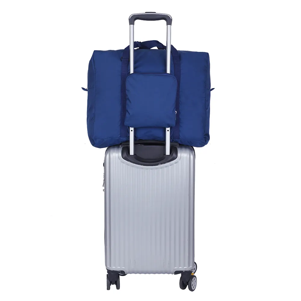 Duffle bolsa de viagem dobrável de nylon, bolsa de viagem personalizada e dobrável de tecido leve e barata para estudantes, mensageiro, duffle, voo, 2021