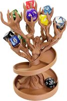 Baumgöttin Würfelturm (Zufälliges 7-teiliges D20 Würfelset enthalten) Handgefertigtes Geometrie-Muster Ohne Farbe Geruchlos Plastik Tischspielzeug