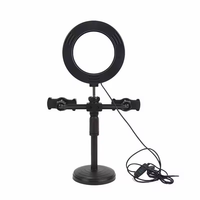 Support de téléphone trépied pour photographie avec anneau lumineux LED en plastique de 6 pouces, lumière d'appoint à luminosité réglable, design portable, vente en gros