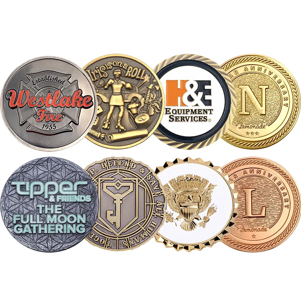 Free Design Coin Maker Manufacture 3D Zinc Alloy Gold Silver Brass Copper Metal Logo Coins Custom Made Souvenir Challenge Coin