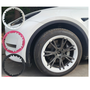 19 pouces anneau de protection améliorer la qualité ABS + PC anneau de protection de voiture pour Tesla modèle Y 19-24 - Product Image 1