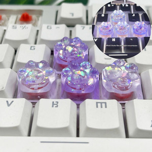 Teclas de garra de gato translúcidas de hielo roto creativas personalizadas, bonitas teclas Esc para <span class=keywords><strong>teclado</strong></span> mecánico Mx Switch - Product Image 6