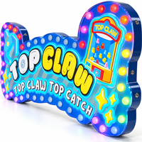 Panneau LED personnalisé en acrylique pour borne de jeu de machine à griffes, centre de divertissement et stand lumineux