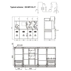 Factory MV HV 17.5kv 15kv 22kv 20kv Air Insulated Cladding Switchgear Panel\ Electrical Switchgear Panel Cabinet