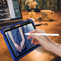 Étuis robustes pour tablettes iPad 10e génération 10,9 pouces 2022 et iPad 11e génération 2025 A16 11 pouces, en silicone et PC, avec béquille intégrée, antichoc