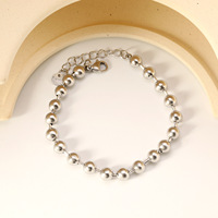 Bracelet à breloques ajustable en acier inoxydable plaqué or 18 carats PVD, élégant, minimaliste et personnalisé, pour femmes, vente en gros