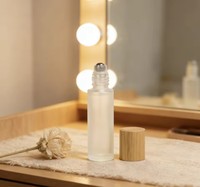 Botol Roller Kaca Buram Sishang 10ml untuk Minyak Atsiri/Parfum, Isi Ulang, Mini, Aplikator Perjalanan, Tutup Kuas, Kualitas Tinggi