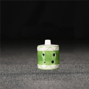 Ocarina en porcelaine à 6 trous en forme de tambour, colorée et peinte à la main, idéale comme cadeau musical pour enfants (vente en gros) - Product Image 3