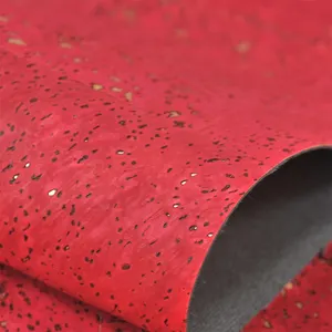 पुर्तगाल आयातित काग चमड़े गुलाब लाल रंग के लिए काग कपड़े सोने के साथ फिल्म बैग - Product Image 1