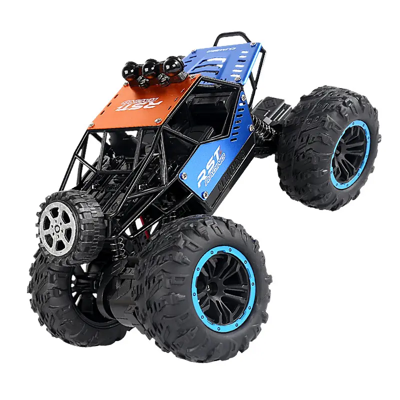 Rc Car Remote Control Monster Truck Off Road Rock Crawler Vehicle All Terrain Rechargeable Electric Toy for Boys & Girls