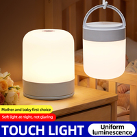 Lampe de nuit LED personnalisée, lumière chaude 3000K 4500K 6000K, chambre à coucher, alimentée par batterie, télécommande tactile, intensité réglable, CRI élevé 90, lampe de table