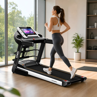 Tapis roulant d'intérieur S1, grand modèle multifonctionnel, électrique, pliable, en plastique, moteur 3,0 HP, 10 vitesses, amortissement des chocs, fitness