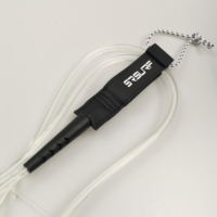 Nouvelle conception de leash de surf multicolore avec logo personnalisé, pour longboard et planche de surf droite, avec attache de cheville.