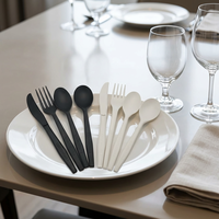 Ensemble de vaisselle biodégradable PLA de haute qualité Greenday, ustensiles compostables pour la restauration