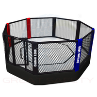 Cage de combat octogonale professionnelle Great Century avec structure en acier et acier inoxydable, imperméable et antidérapante pour MMA, Muay Thai, Kickboxing