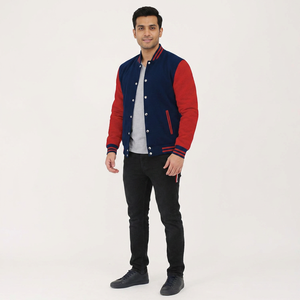 Custom Made Men's Stand Collar Winter Genuine <b>Leather</b> Varsity Jacket Best Quality Adult Youth University Style Front Logo - Product Image 1