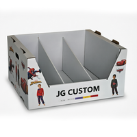 Boîte de présentation en carton ondulé personnalisée pour organisateur d'électronique, présentoir de comptoir en papier PDQ CDU pour supermarché et vente au détail