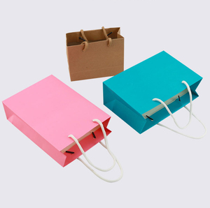 Tùy chỉnh da bò Tote Túi Giấy túi quà tặng cho đồ trang sức trống bao bì & in ấn sản phẩm chất lượng cao Túi giấy - Product Image 5