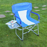 Chaise de Réalisateur Pliante avec Table d'Appoint Robuste pour Camping, Pique-nique, Randonnée, Voyage – Siège Pliant Léger et Portable