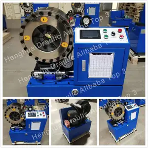 CE Approved Uniflex finn power Hydraulic hose crimping machine / plate press vulcanizing machine with wheels and draw