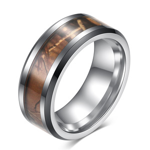 Anillo de Carburo de Tungsteno de 8mm con Incrustaciones de Camuflaje, Joyería de Moda para Hombre, Anillo de Regalo - Product Image 5