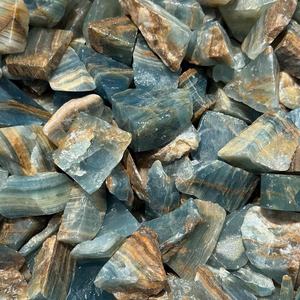 Pierre brute d'onyx bleu naturel en gros, cristal brut, spécimen minéral pour le polissage, le cabochon, la guérison, la décoration de la maison - Product Image 2