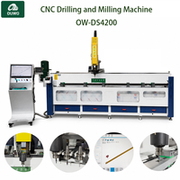 Machine de fabrication de fenêtres et portes en aluminium/PVC/UPVC CNC certifiée CE OUWO 2026 4200MM avec magazine d'outils pour usine de murs-rideaux