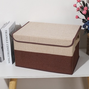 Caja Organizadora de Ropa Plegable de Algodón y Lino Estilo Coreano, con Tapa, de Alta Calidad, para Almacenamiento de Libros, Exclusiva para Comercio Transfronterizo - Product Image 4
