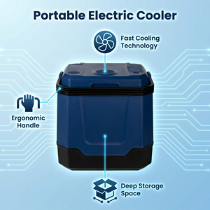 Réfrigérateur portable 33L pour voiture, chauffe-bouteilles et refroidisseur de canettes, pour extérieur ou camping, glacière, réfrigérateur de voiture 12V - Product Image 1