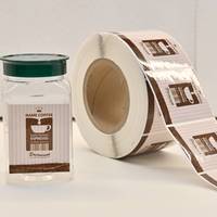 Étiquette adhésive découpée sur mesure en vinyle de qualité supérieure, écologique, de qualité alimentaire, imperméable, avec impression UV permanente