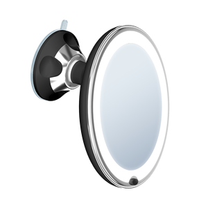 <span class=keywords><strong>Espejo</strong></span> Cosmético Redondo con <span class=keywords><strong>Aumento</strong></span> de 10x, Iluminación LED, Montaje en Pared, con <span class=keywords><strong>Ventosa</strong></span>, Alimentación por Pilas AAA/USB-C para <span class=keywords><strong>Baño</strong></span> - Product Image 4