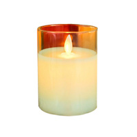 Offres Spéciales lumières LED sans flamme décoration pilier verre bougies électriques LED ensemble de bougies avec télécommande