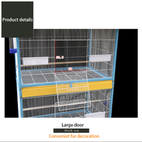 Nouvelle grande cage à oiseaux cage à perroquet en métal volière à oiseaux extérieure