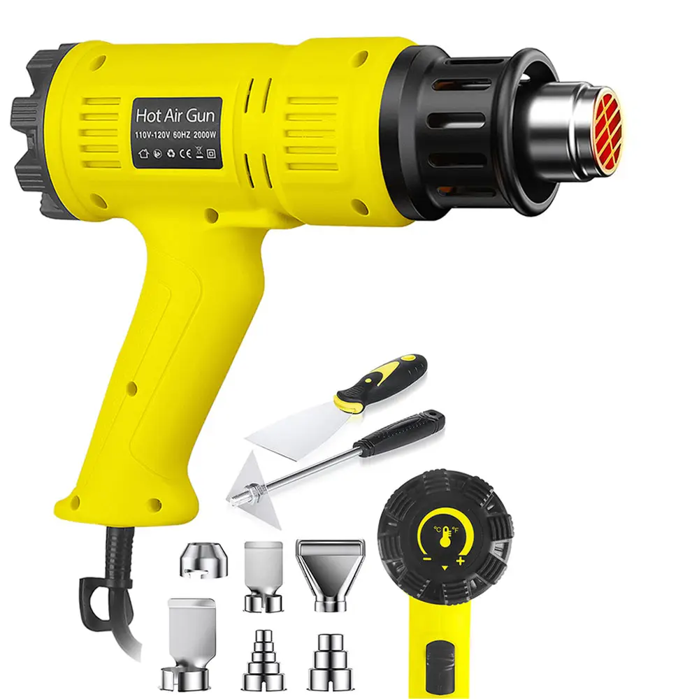 Hot Air Gun 2000 W 60 600 Fast Heavy Duty Hot Air com dois ajustes de velocidade ajusta a temperatura