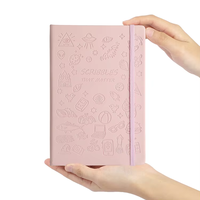 Carnet de notes A5 personnalisé à couverture rigide en cuir 160 g/m² avec agenda, stylo et organisateur de cadeaux, reliure cousue