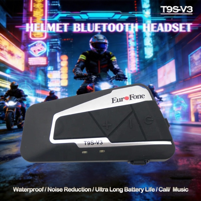 Motorcycle Riding Helmet Intercom Headset Wireless Earphones Receiver Built-in 800mAh Lithium Battery IPX5 Waterproof Qualcomm