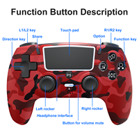 Manette de jeu sans fil GAMINJA BT 5.1 à six axes avec double vibration et contrôleur de jeu pour PS5