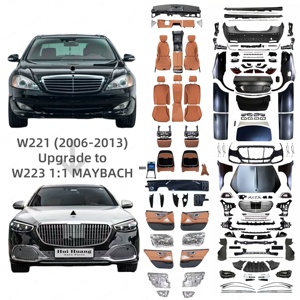 ชุดแต่ง W221 อัพเกรดเป็น <span class=keywords><strong>W223</strong></span> สำหรับรถเบนซ์ S-class W221 เป็น <span class=keywords><strong>W223</strong></span> <span class=keywords><strong>Maybach</strong></span> ชุดแต่งภายในและภายนอกครบชุด 1:1 พร้อมไฟหน้า LED - Product Image 1
