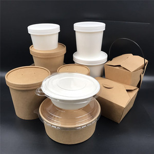 2100Ml Eco-Vriendelijke Biologisch Afbreekbare Wegwerpvoedsellunchverpakking Voor Hamburgerdoos Kraft Fastfoodcontainers Voor Restaurant - Product Image 4