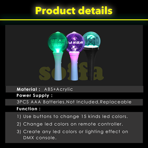 Soffa DMX điều khiển từ xa Kpop <span class=keywords><strong>Fan</strong></span> Made tùy chỉnh ánh sáng <span class=keywords><strong>Stick</strong></span> <span class=keywords><strong>Glow</strong></span> Sticks 4 của July Lightstick Kpop cho Kpop buổi hòa nhạc - Product Image 6
