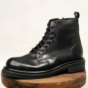 <b>Spring</b> Summer Autumn Winter Men's Leather <b>Boots</b> - Vintage Style - Soft and Breathable Casual Wear-Resistant - Trendy Ankle <b>Boots</b> - Product Image 6