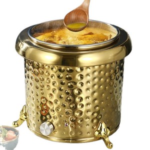 Marmite à soupe électrique commerciale grande capacité, isolée, résistante aux hautes températures, à fond martelé, personnalisable, or/argent, pour hôtel - Product Image 5