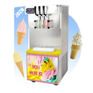 高效自动冰淇淋机冰柜商用3味软冰淇淋机工业冰淇淋制作机