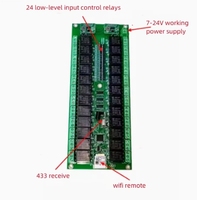 Module de commutation sans fil intelligent Tuya 24 canaux WiFi/Zigbee, module d'automatisation de la maison intelligente avec télécommande RF, 12V
