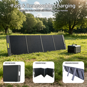 Panneau solaire portable 200W pour station d'alimentation EF/<span class=keywords><strong>Jackery</strong></span>/<span class=keywords><strong>Bluetti</strong></span>/Anker, panneau solaire pliable, efficacité 24%, pour panne de courant, hors réseau - Product Image 2