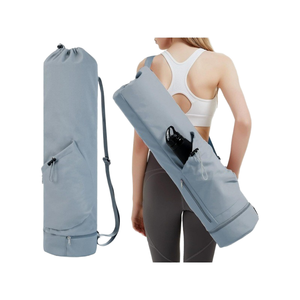 Sac de transport pour tapis de yoga avec poche pour bouteille d'eau et fond imperméable – Sangle de sport en polyester portable, rangement multifonctionnel - Product Image 1
