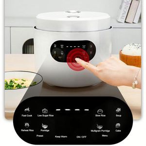 Cuisinière à riz numérique mini 3L, faible teneur en sucre, écran tactile, cuve en acier inoxydable, petite cuisinière à riz saine - Product Image 4