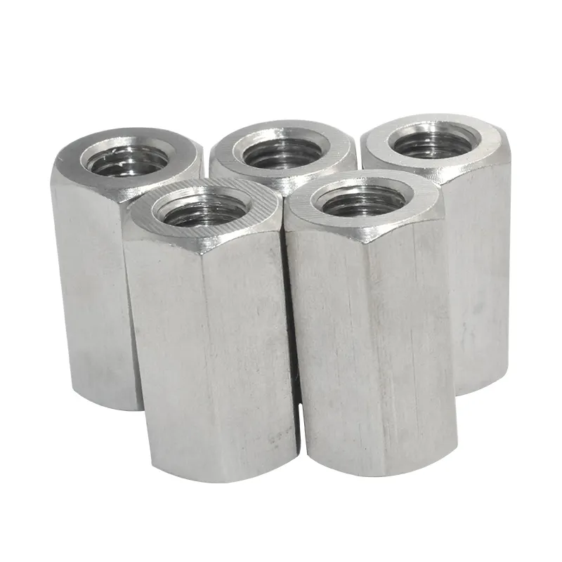 ロングナット炭素鋼六角ボルトステンレス鋼丸継手ナット高品質卸売価格