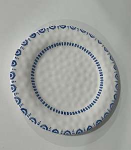 Platos blancos de hoja de plátano de melamina platos de estilo siciliano para restaurante platos de melamina para boda - Product Image 4