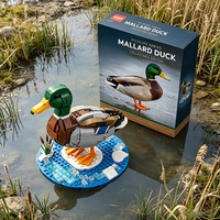 MOC Mallard Duck Plastic DIY Particle Assembly Building Block Animal Model Cross-Border Trendy Collectible Toy